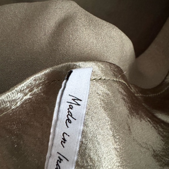 Green satin strapless minidress - Picture 5 of 5